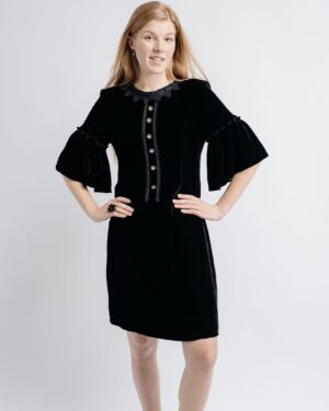 Decorative velvet dress